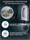Сиденье для унитаза бесшумное крышка с микролифтом 460 мм 002_УФ 460